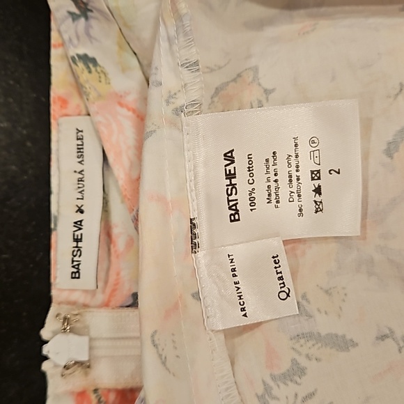 💕LAURA ASHLEY x BATSHEVA💕 Eden Dress ~ Quartet Cream Floral Print 2 NWOT - Picture 16 of 16